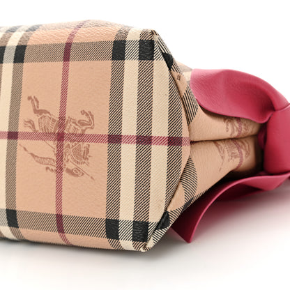 Burberry Haymarket Check Bow Tie Crossbody Bag Pink 10 of 16