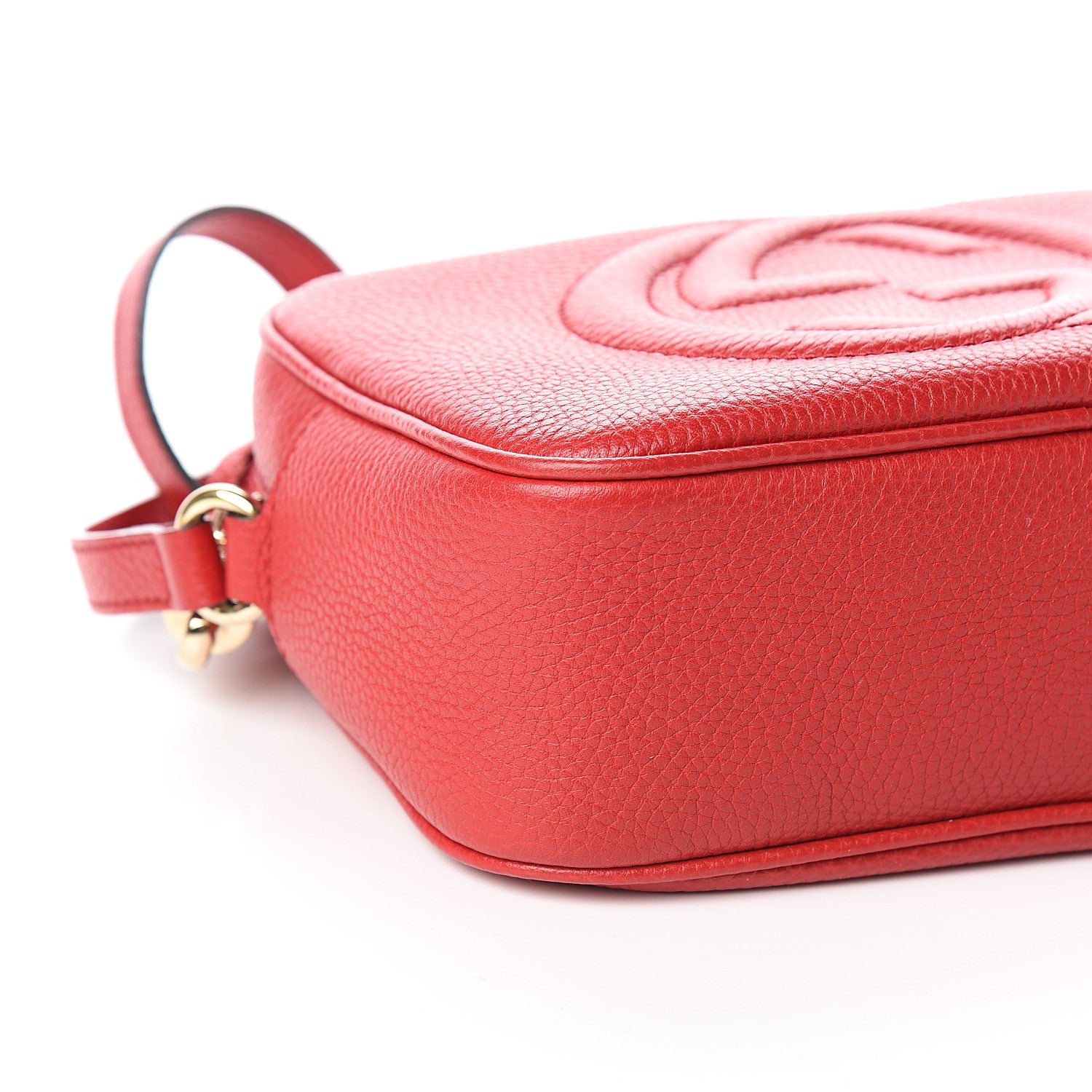 Gucci Pebbled Calfskin Small Soho Disco Bag Tabasco Red 7 of 8
