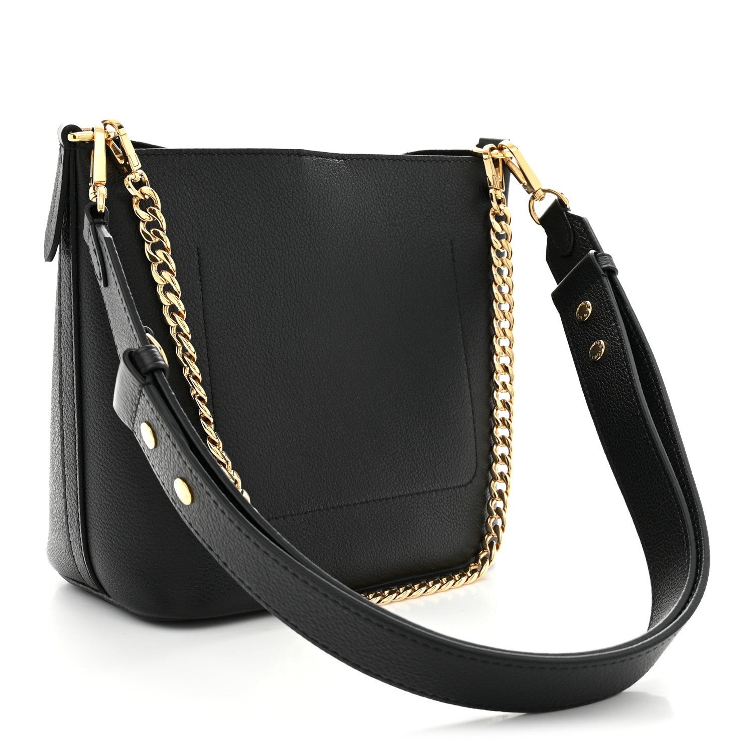 Louis Vuitton Calfskin Lock and Walk Bucket Black 3 of 10