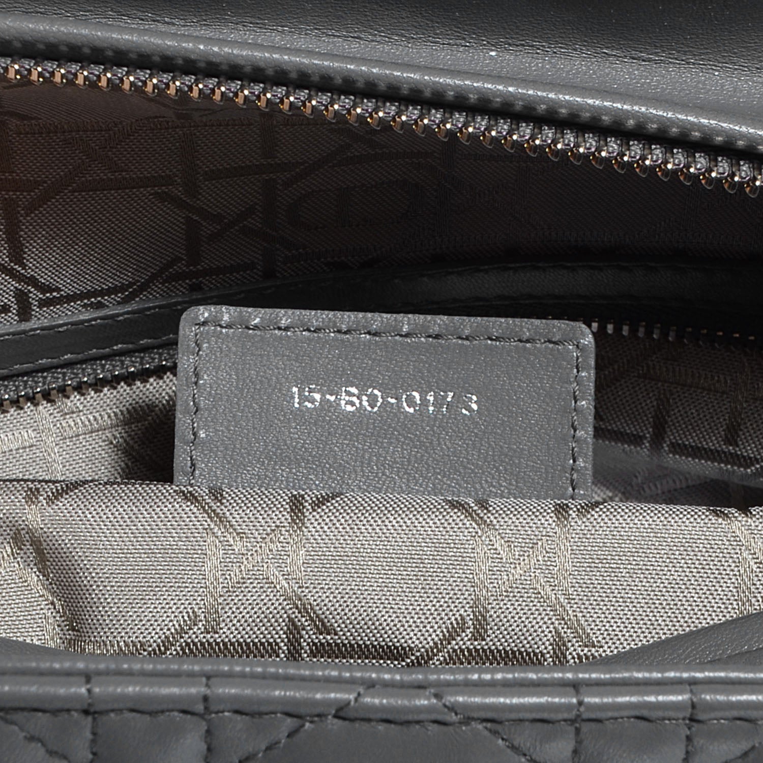 Christian Dior Lambskin Cannage Large Lady Dior Grey 8 of 12