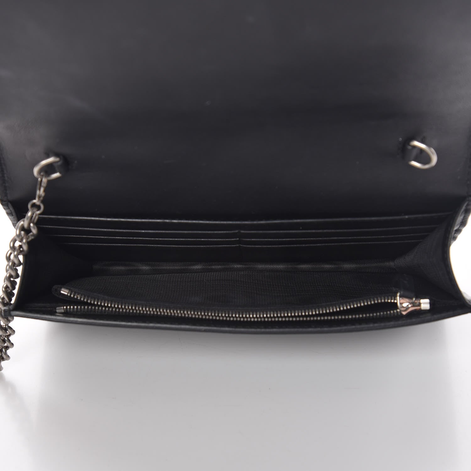 Gucci GG Supreme Monogram Arabesque Chain Wallet Black 7 of 10