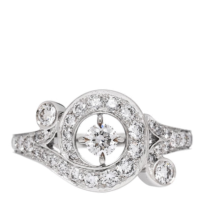 Van Cleef & Arpels 18K White Gold Diamond Nid du Paradis Ring 50 5.25 1 of 5