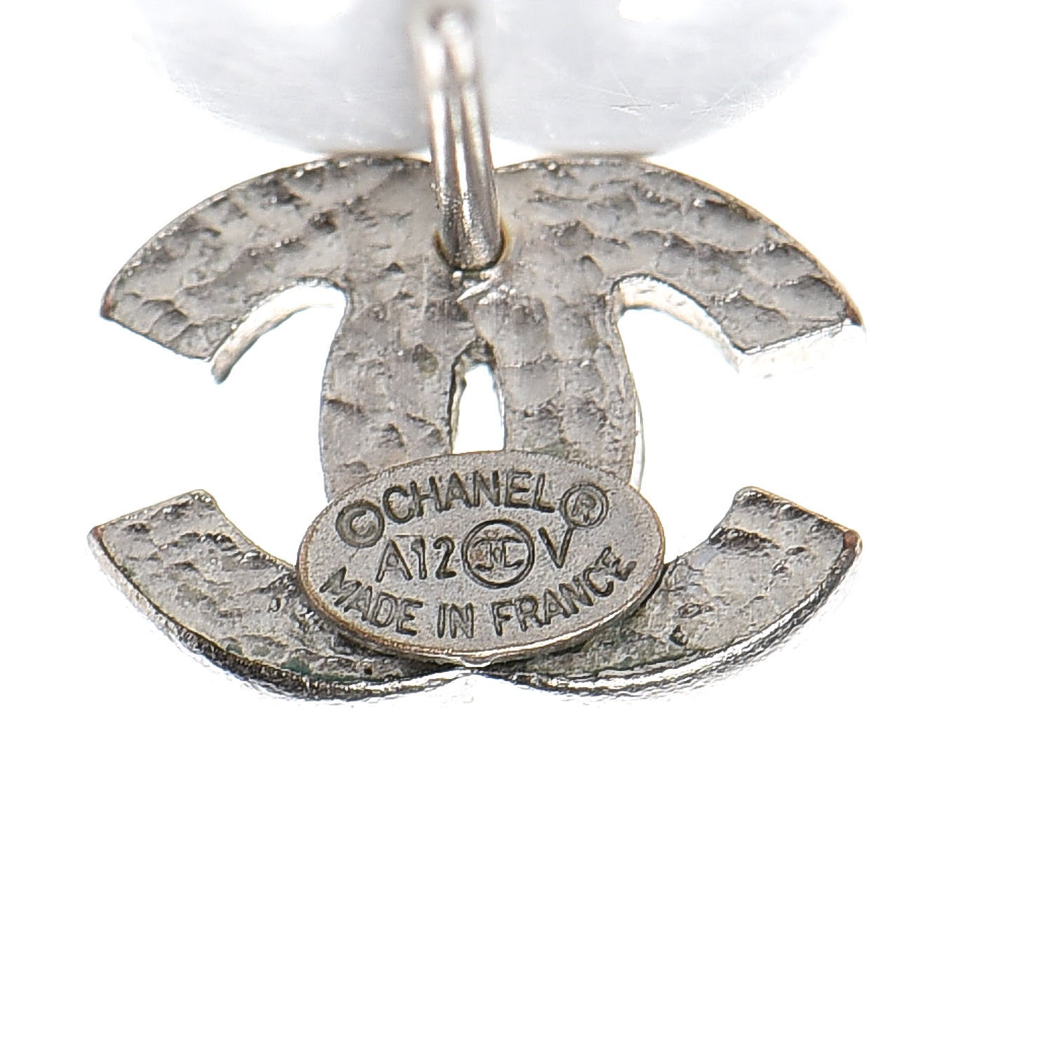 Chanel Crystal Mini Timeless CC Earrings Silver 4 of 5
