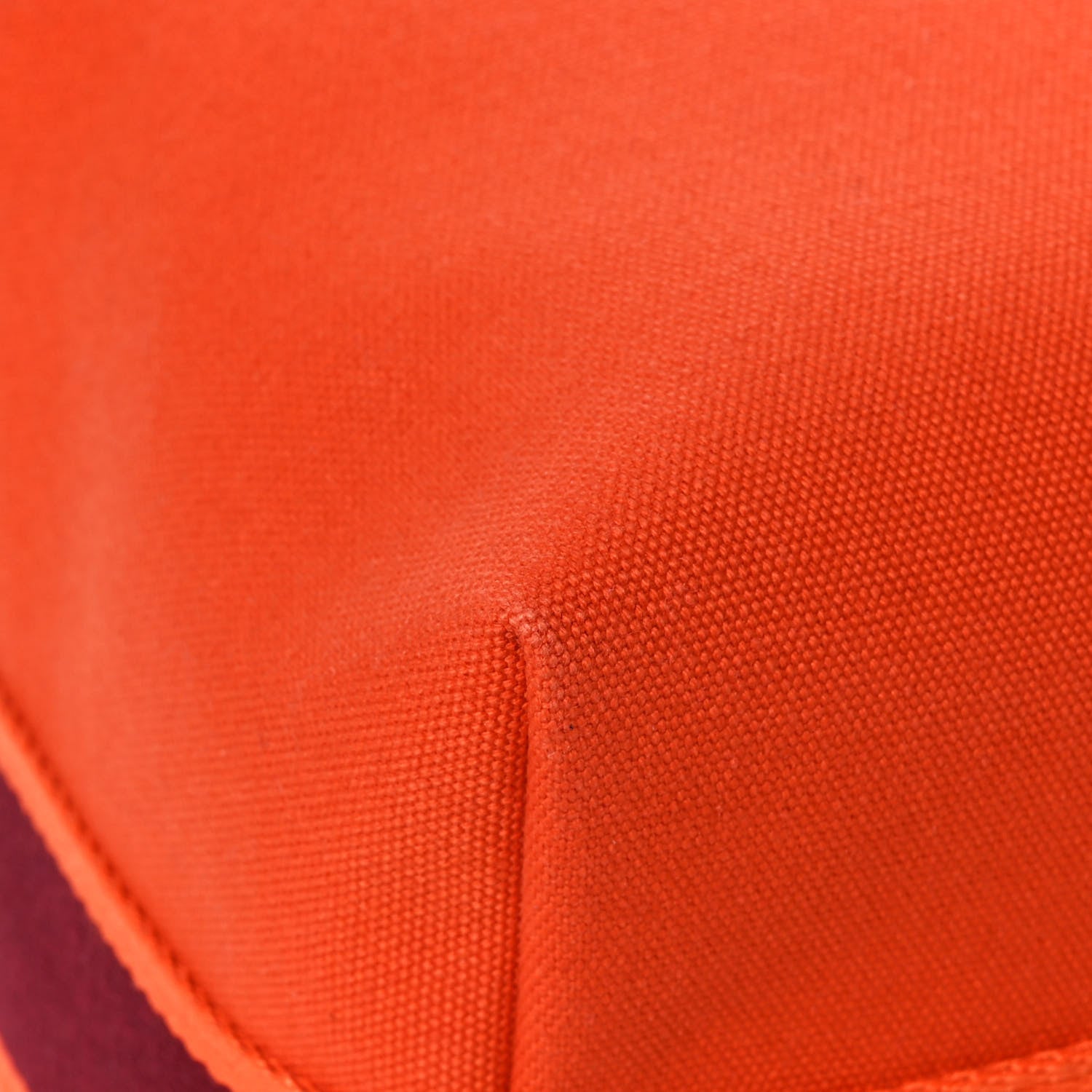 Hermes Canvas Large Bride-A-Brac Pouch Orange Feu Burgundy 8 of 11