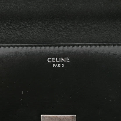 Celine Shiny Calfskin Triomphe Chain Shoulder Bag Black 6 of 10