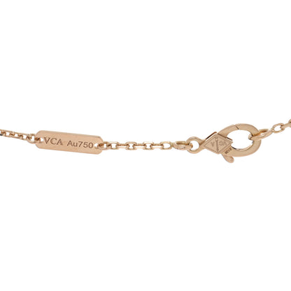 Van Cleef & Arpels 18K Rose Gold Gray Mother of Pearl Vintage Alhambra Pendant Necklace 4 of 4