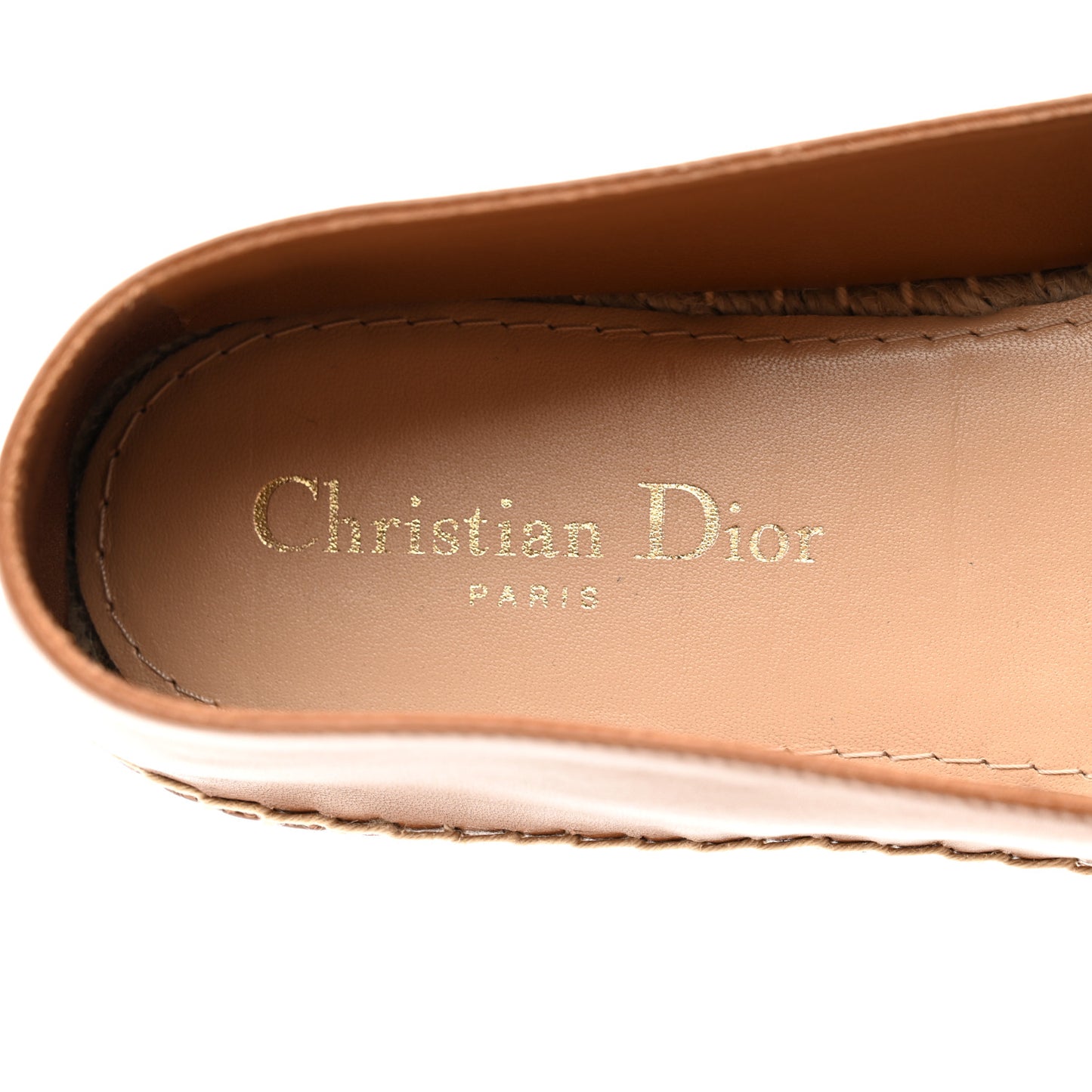 Lambskin Granville Espadrille 39 Golden Saddle