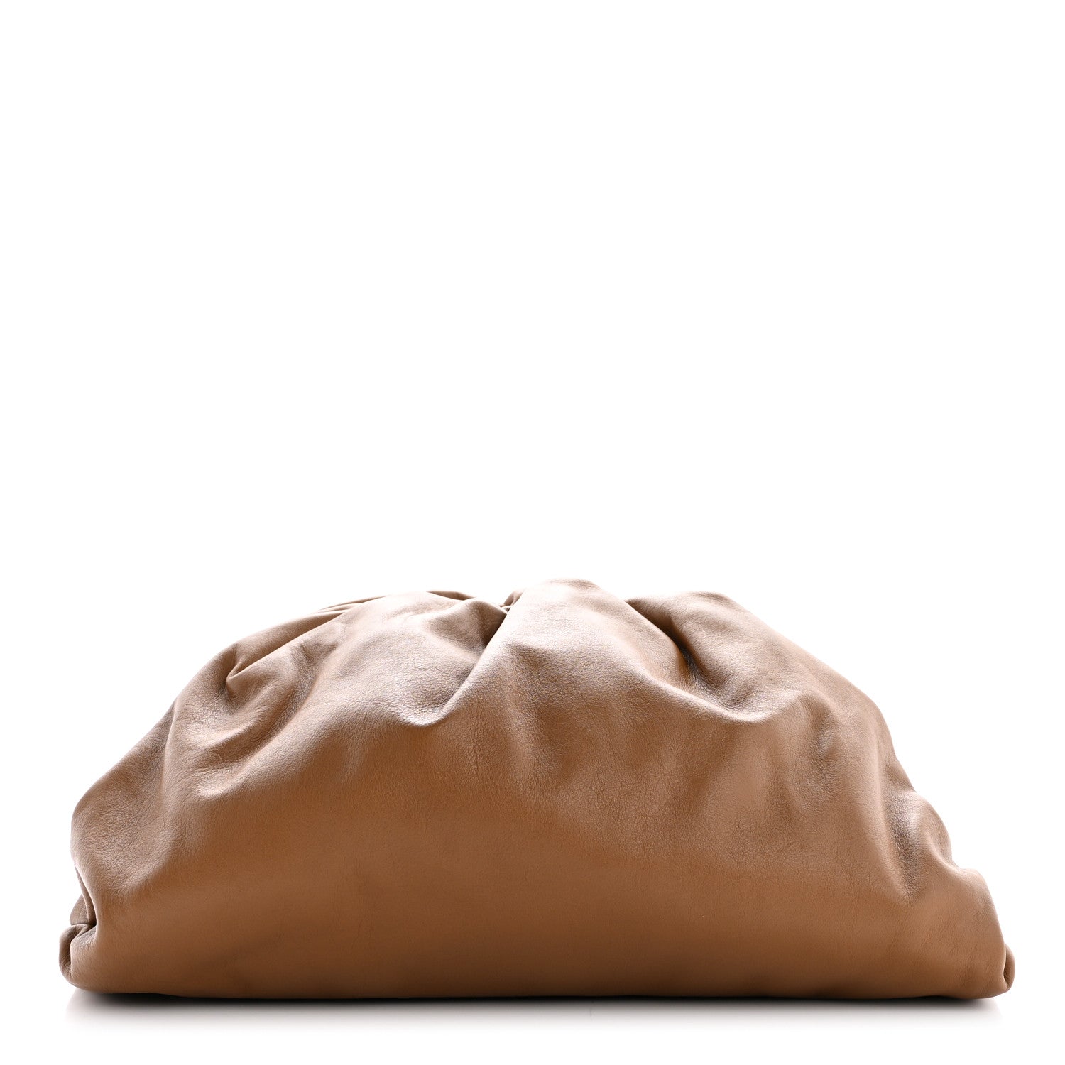Bottega Veneta Smooth Butter Calf The Pouch Oversized Clutch Teak 1 of 8