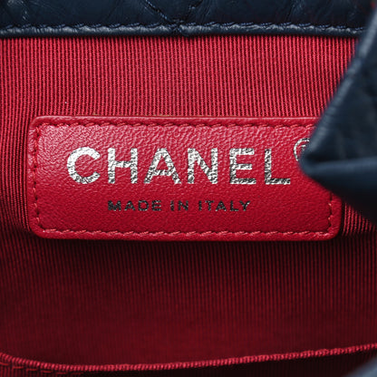 Chanel Aged Calfskin Quilted Small Gabrielle Backpack Blue Black 6 of 9