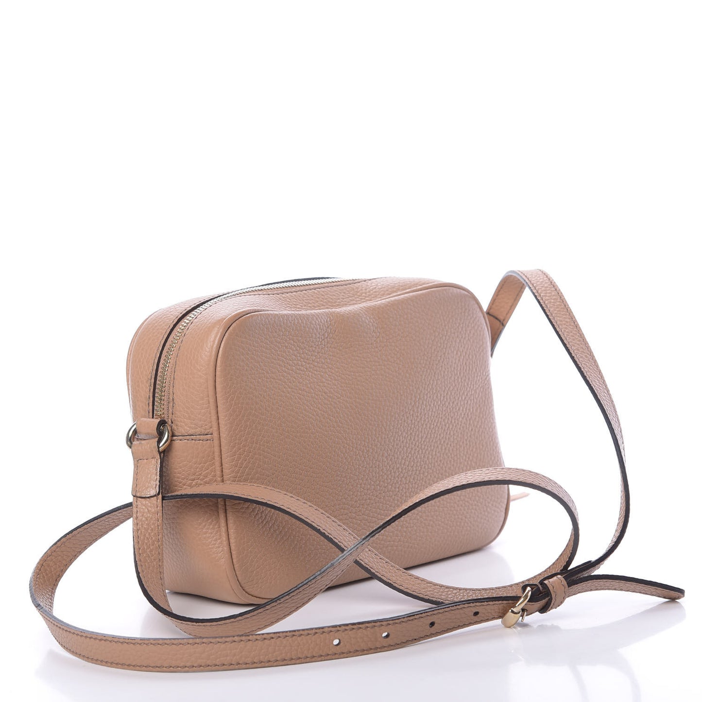 Pebbled Calfskin Small Soho Disco Bag Camelia