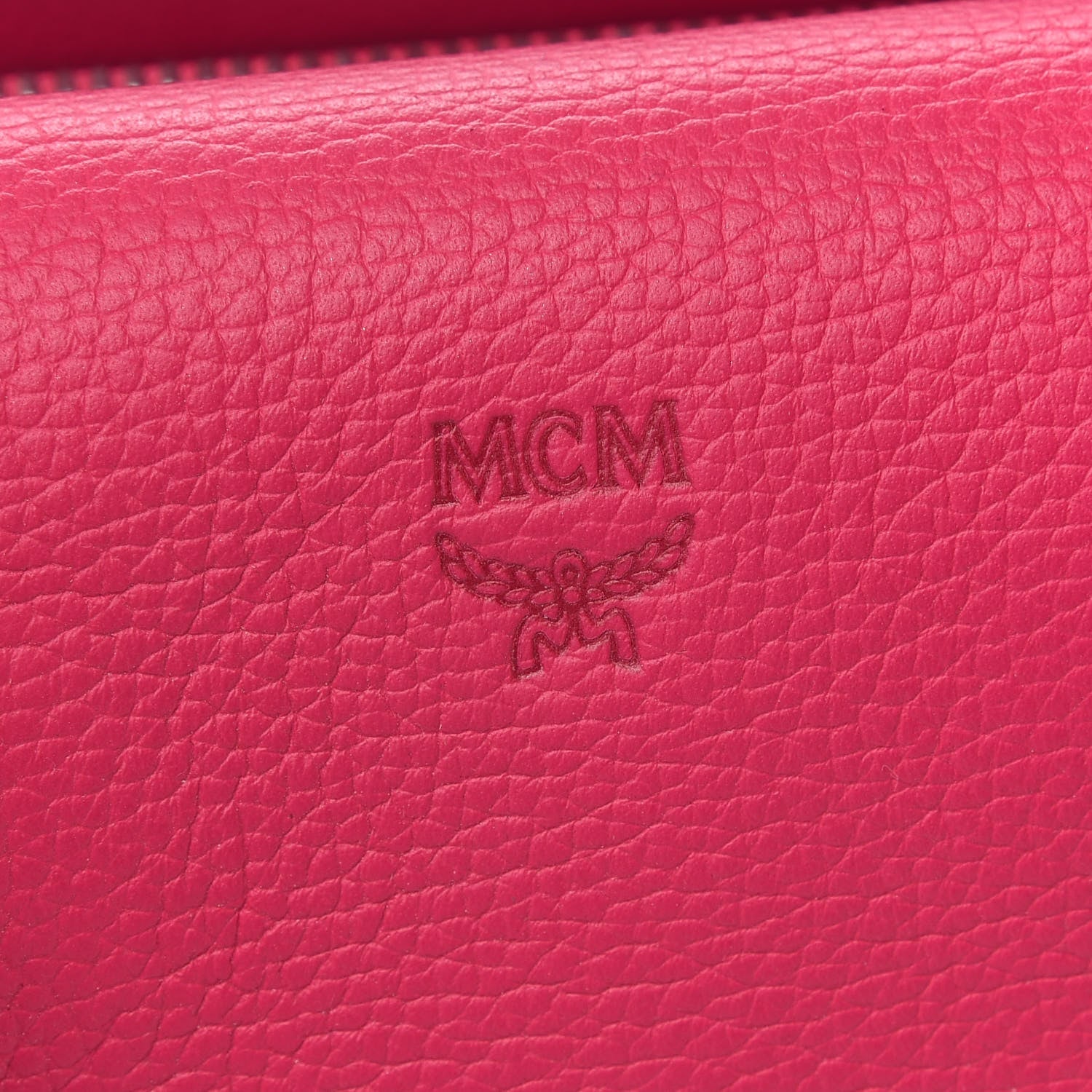 MCM Grained Calfskin Medium Milla Tote Beetroot Pink 8 of 12