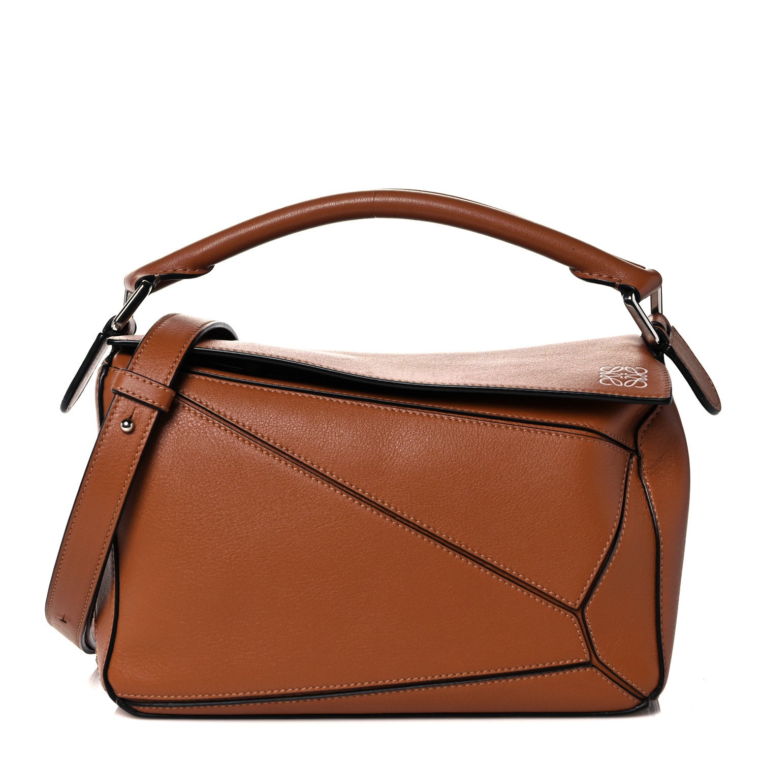 Loewe Calfskin Small Puzzle Bag Tan 1 of 14