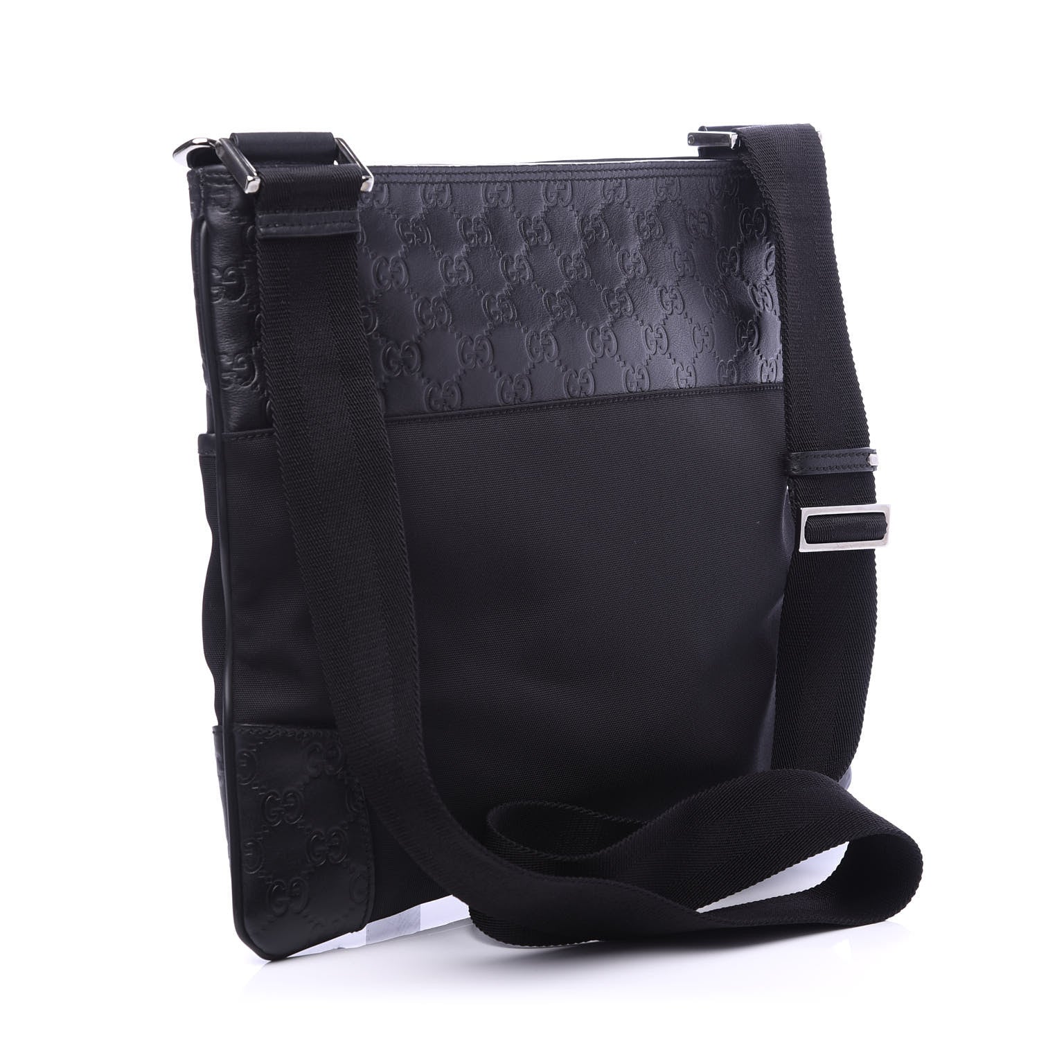 Gucci Guccissima Nylon Messenger Bag Black 3 of 10