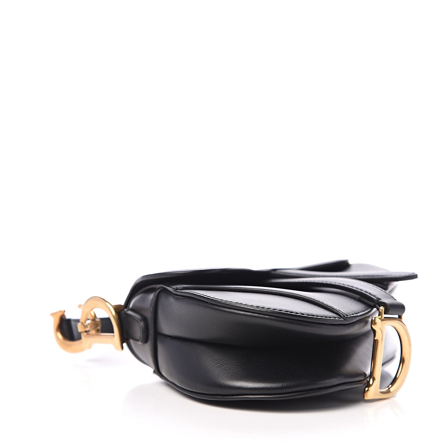Calfskin Mini Saddle Bag Black
