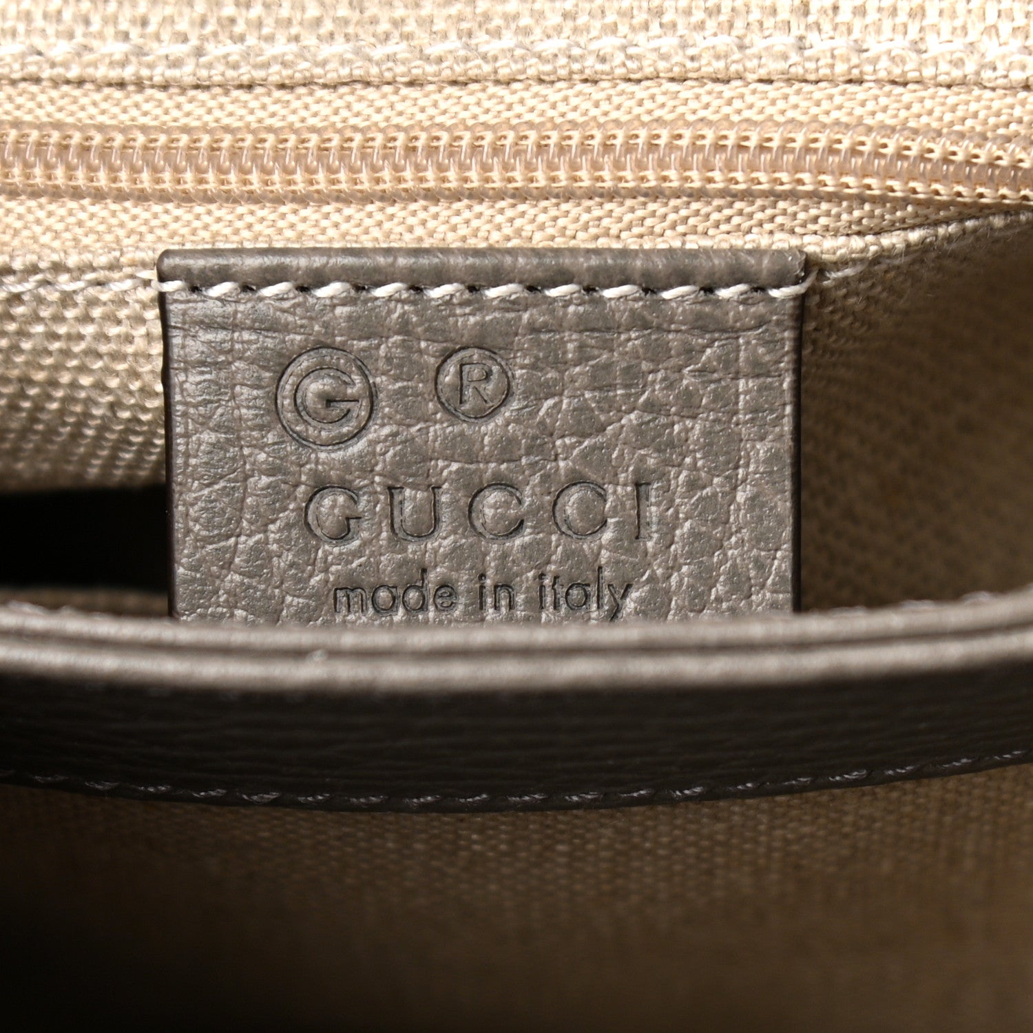 Gucci Dollar Calfskin Interlocking G Top Handle Shoulder Bag Loess 6 of 10