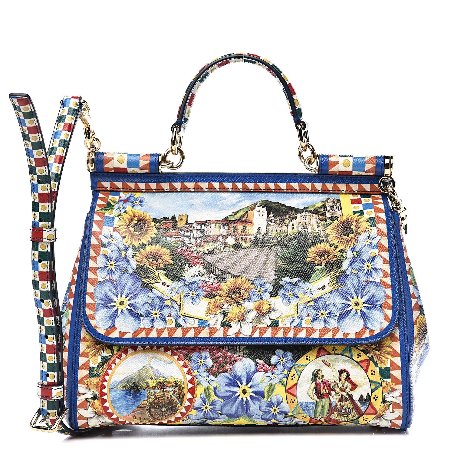 Dolce & Gabbana Dauphine Medium Miss Sicily Satchel Multi 1 of 9