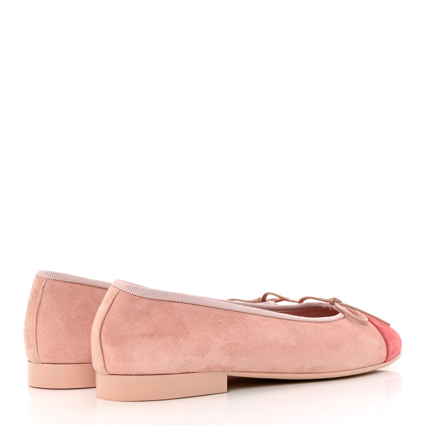 Suede Cap Toe CC Ballerina Flats 37 Light Pink Coral