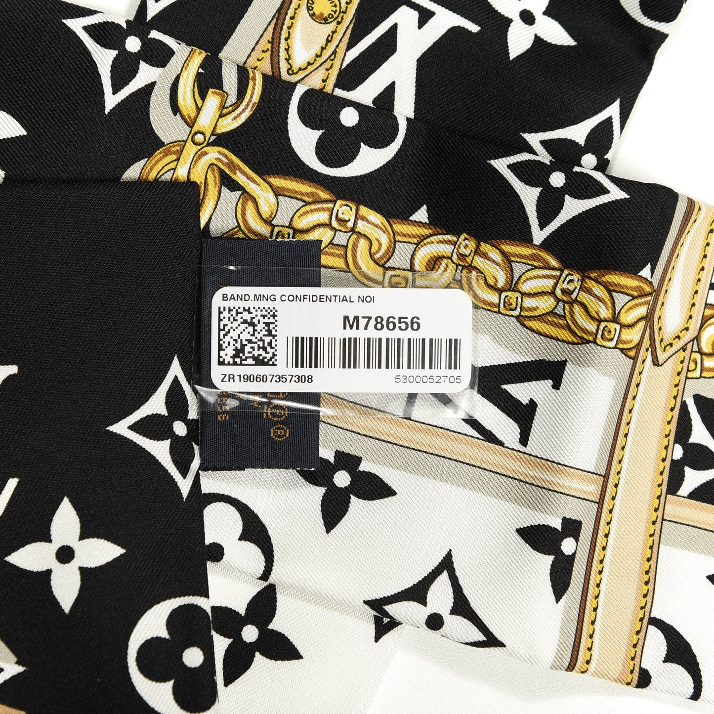Silk Monogram Confidential Bandeau Black