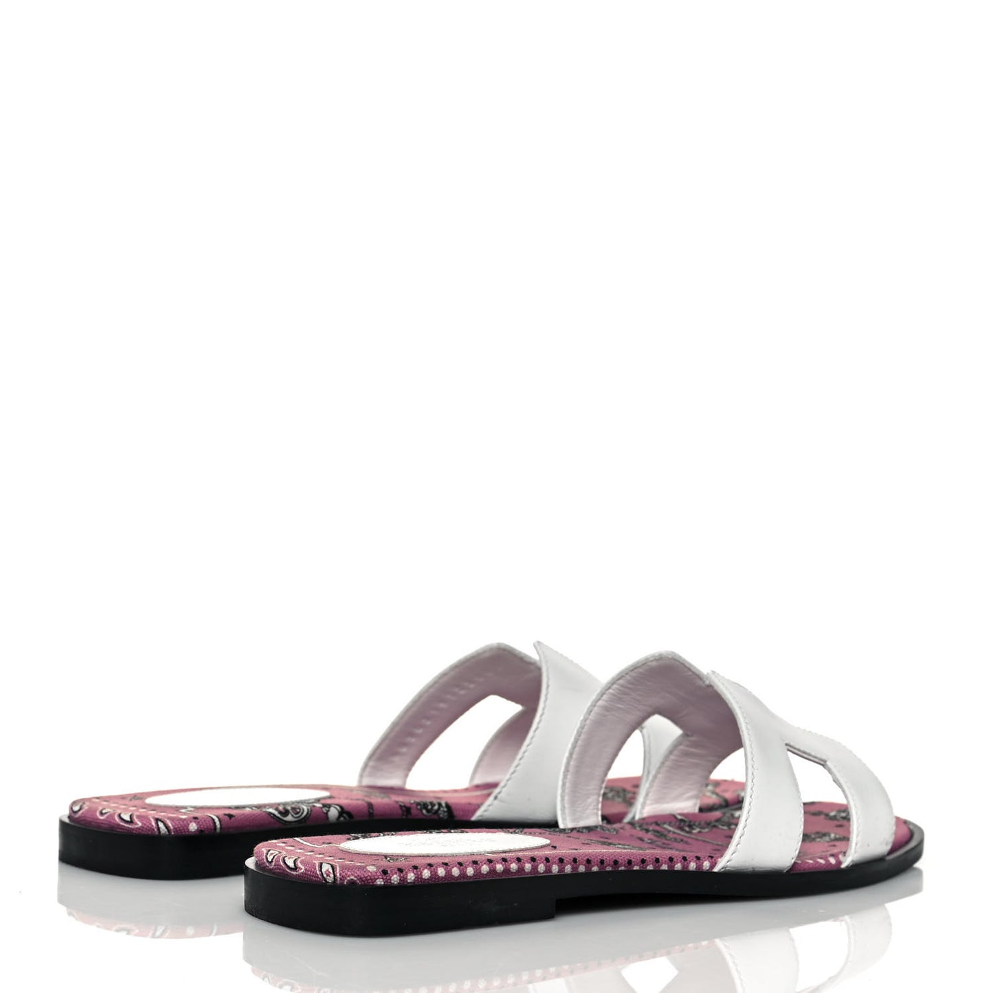 Box Calfskin White Bois De Rose Oran Sandals 36.5 White