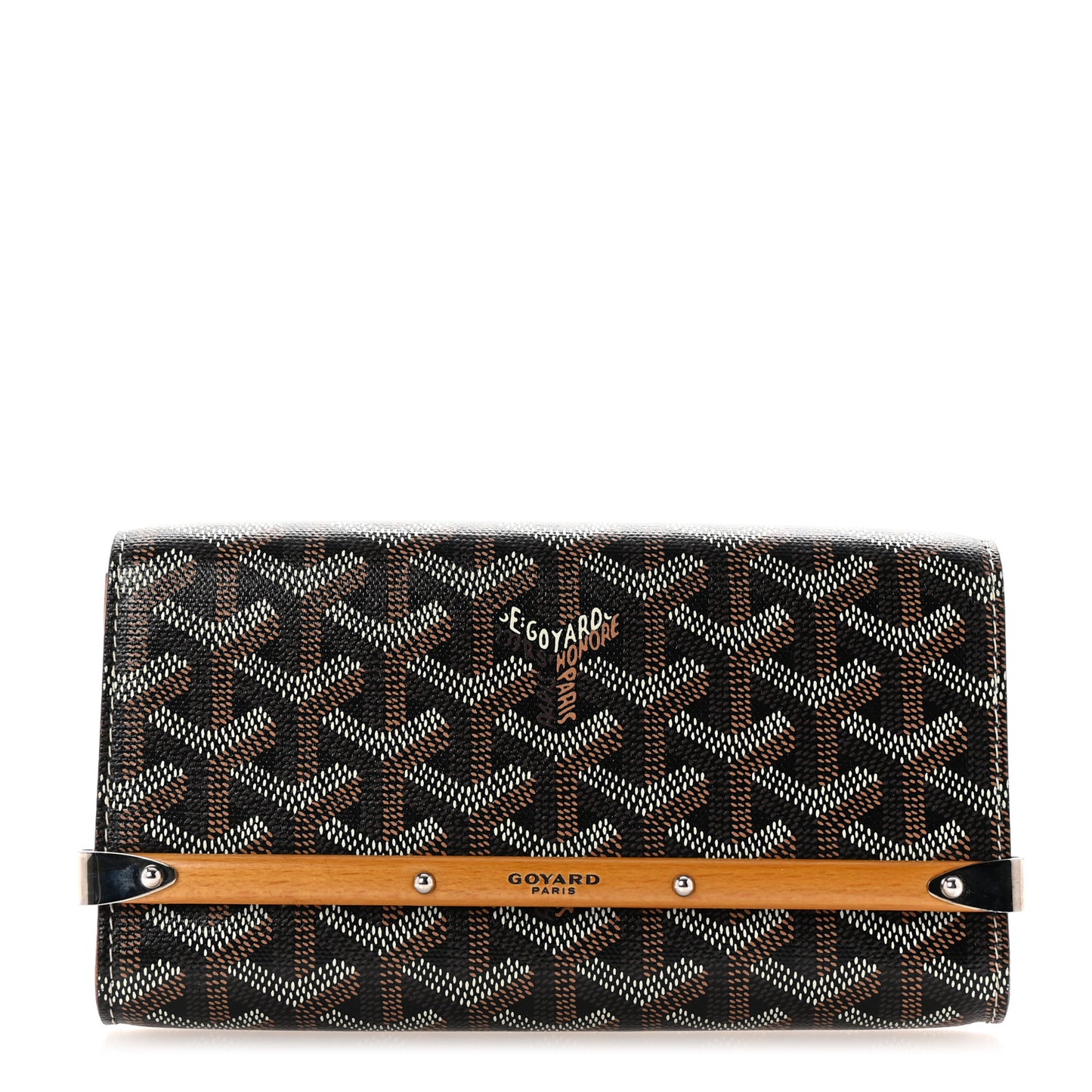 Goyardine Monte Carlo Mini Phone Case Black Gold