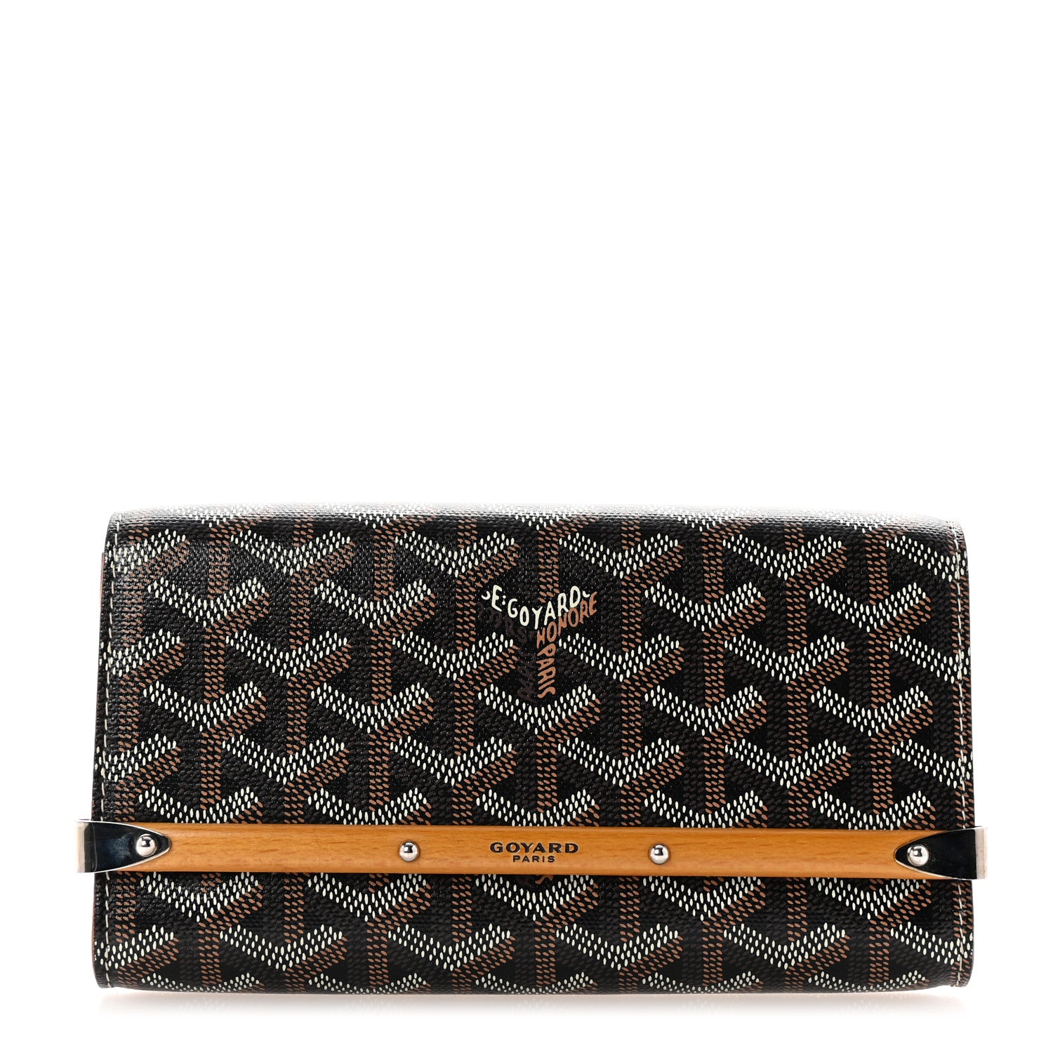 Goyard Goyardine Monte Carlo Mini Phone Case Black Gold 1 of 7