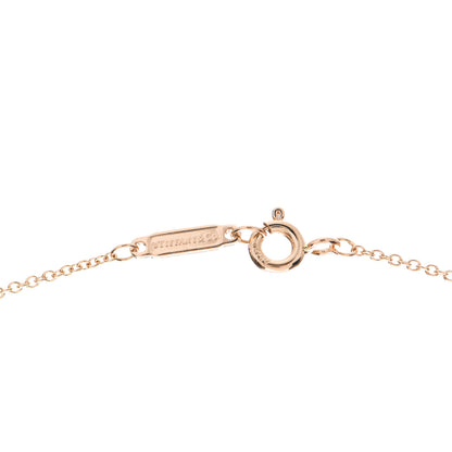 Tiffany 18K Rose Gold Diamond Small T Smile Pendant Necklace 4 of 5