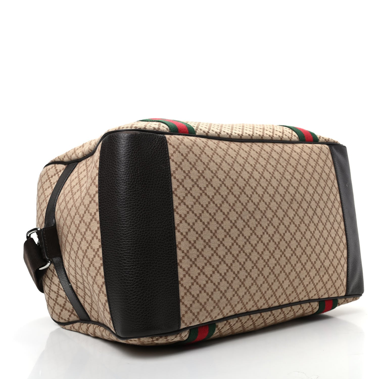 Gucci Diamante Large Web Carry On Duffle Bag Brown 3 of 8