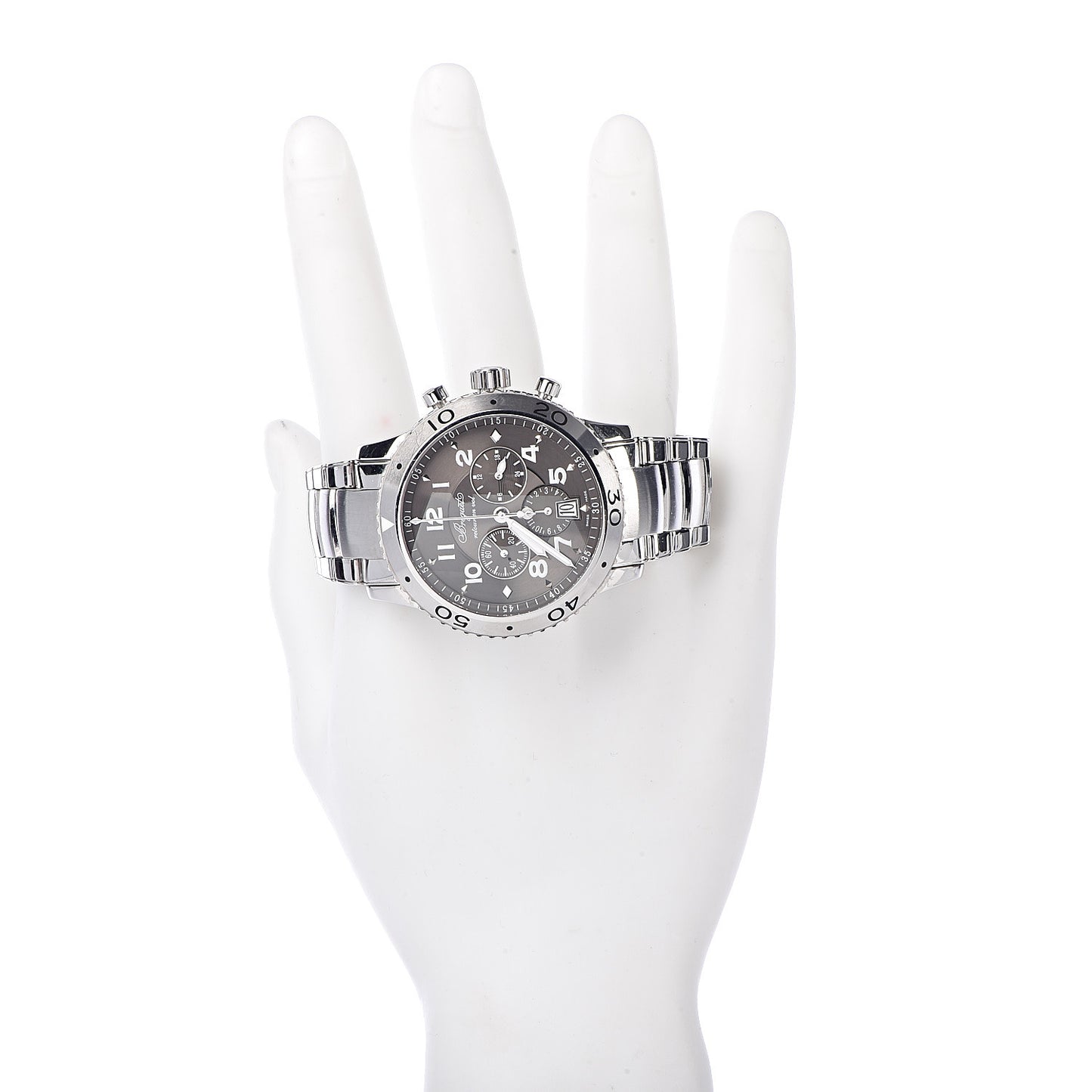 Stainless Steel 42mm Type XXI Transatlantique Flyback Chronograph Automatic Watch Ruthenium 3810ST/92/SZ9