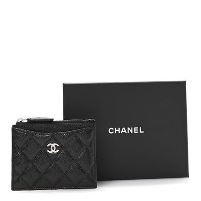 Chanel Caviar Quilted CC Zip Card Holder Black 8 of 8