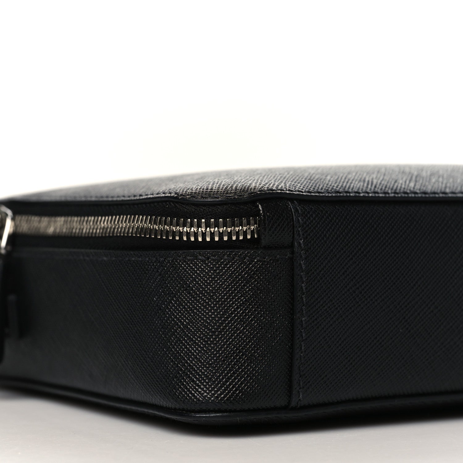 Prada Saffiano Travel Medium Brique Crossbody Bag Black 6 of 7