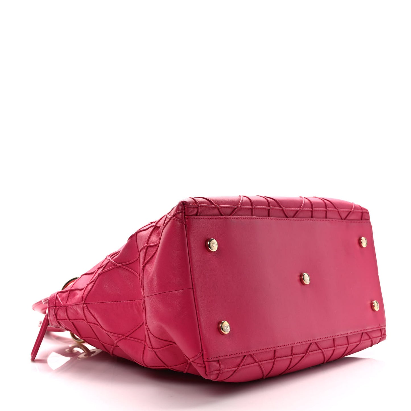 Lambskin Cannage Medium Granville Tote Fuchsia
