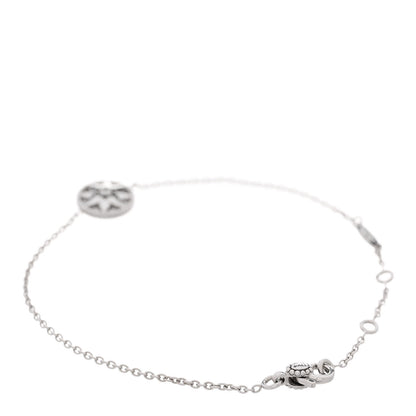 Christian Dior CHRISTIAN DIOR 18K White Gold Pave Diamond Rose Des Vents Bracelet 2 of 5