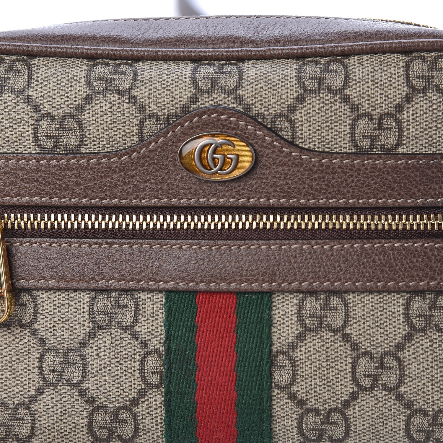 Gucci GG Supreme Monogram Web Mini Ophidia Shoulder Bag Brown 10 of 10