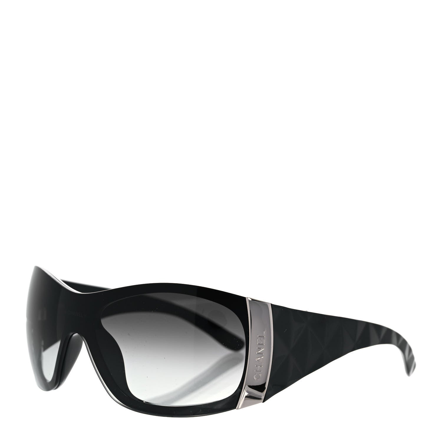 Chanel Acetate Quilted CC Shield Sunglasses 6009 Black 1 of 7
