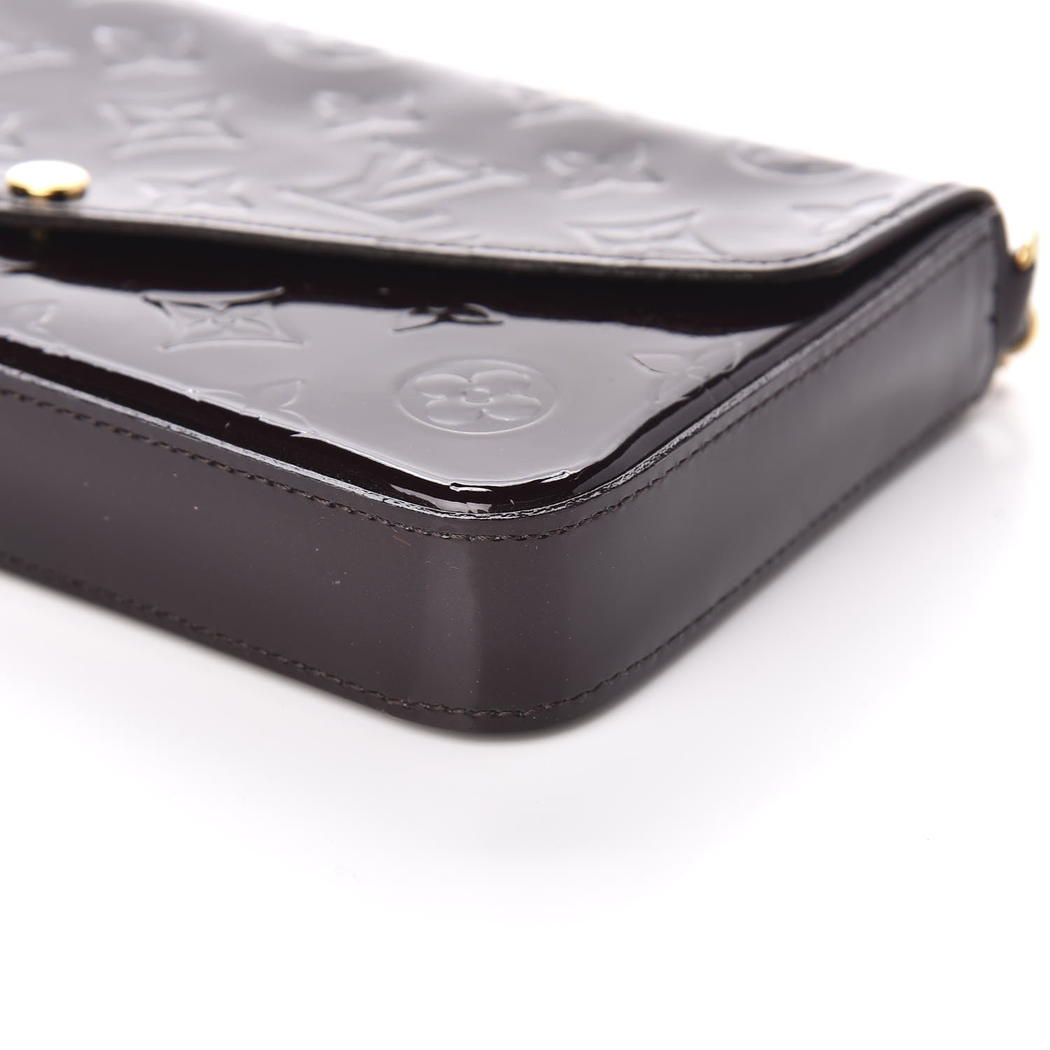 Louis Vuitton Vernis Pochette Felicie Chain Wallet Amarante 9 of 10
