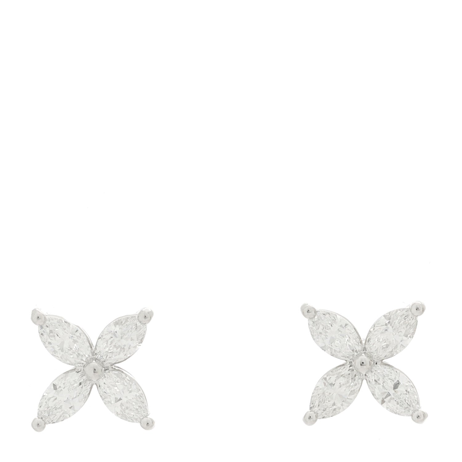 Tiffany Platinum Diamond Large Victoria Earrings 1 of 5