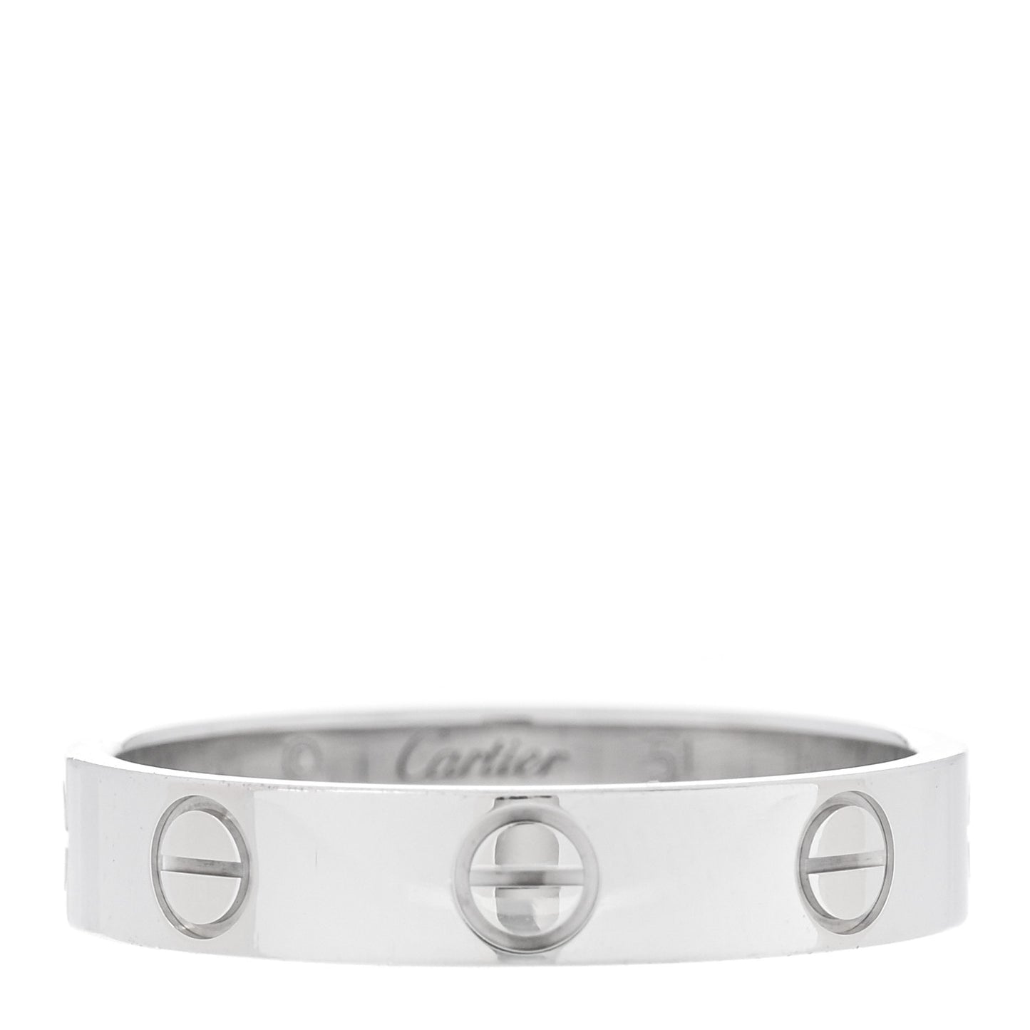 18K White Gold 3.5mm LOVE Wedding Band Ring 51 5.75