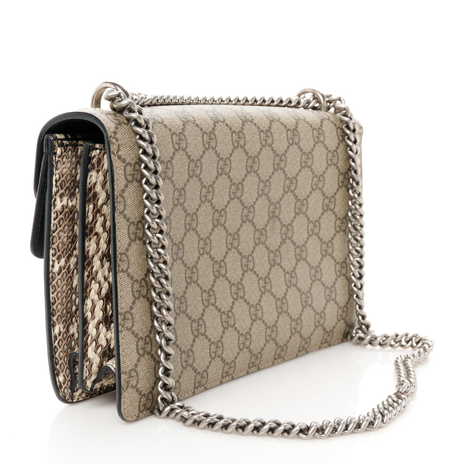 Gucci X MLB GG Supreme Monogram Snakeskin NY Yankees Patch Embroidered Small Dionysus Shoulder Bag 3 of 11