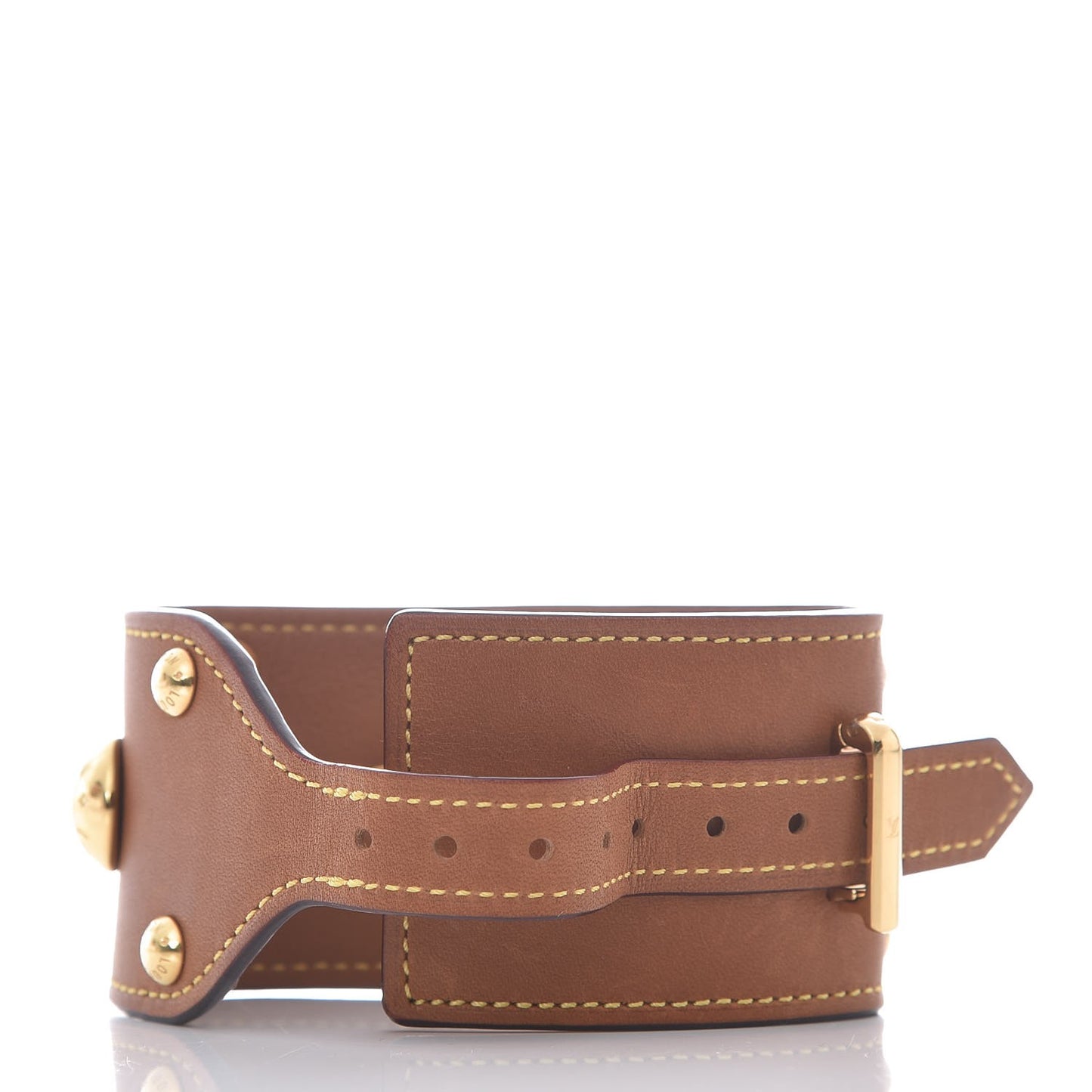 Calfskin Studded Cuff Bracelet 17
