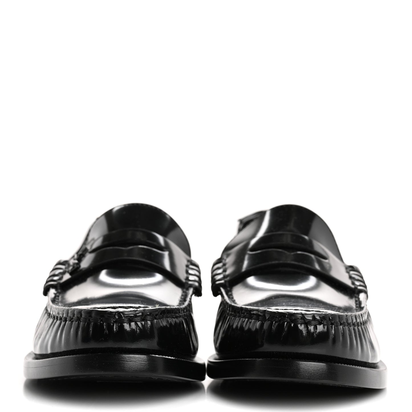 Calfskin Penny Loafers 35 Black