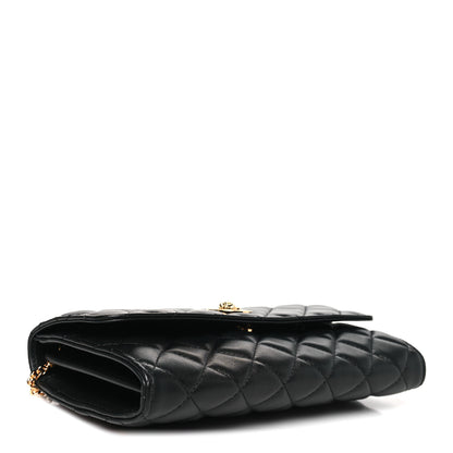 Versace Lambskin Quilted Medusa Wallet On Chain Crossbody Black 4 of 9