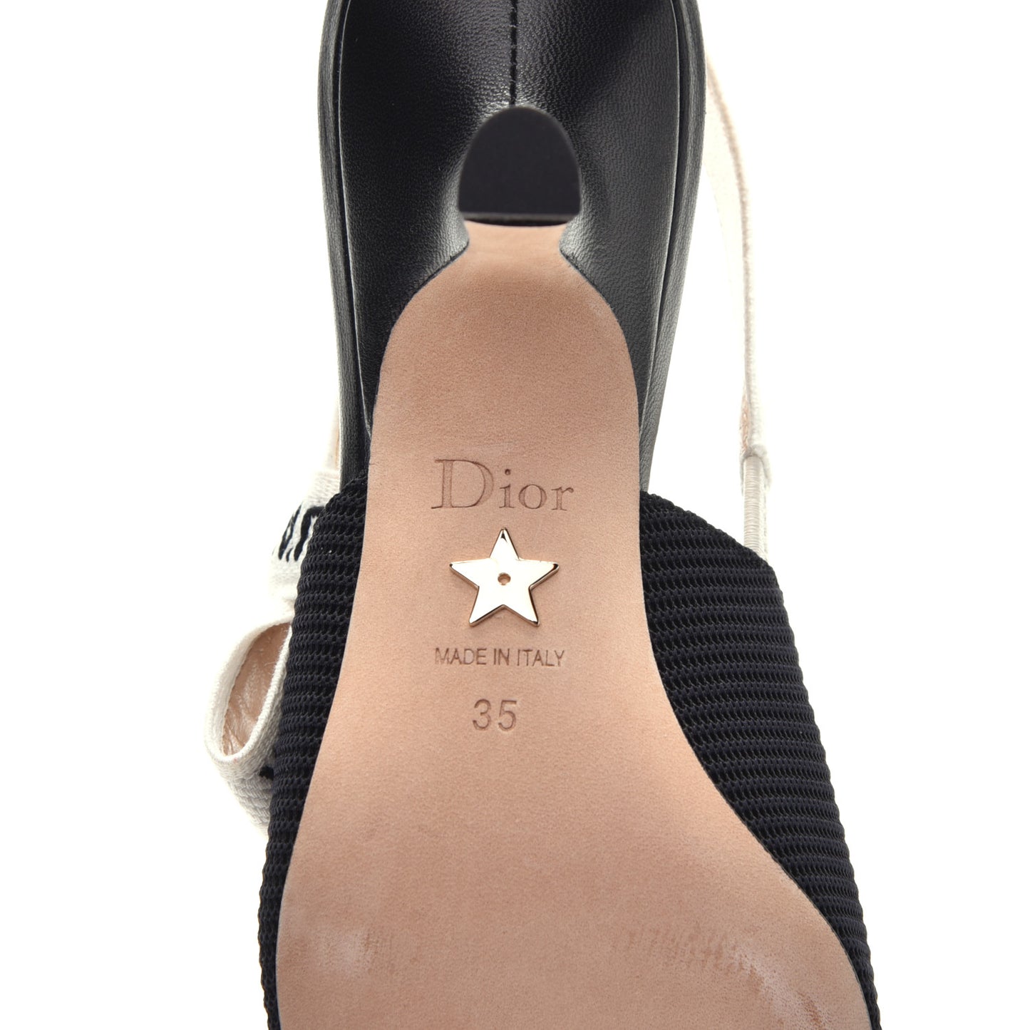 Technical Canvas Ribbon J Adior Slingback 65mm Pumps 35 Black