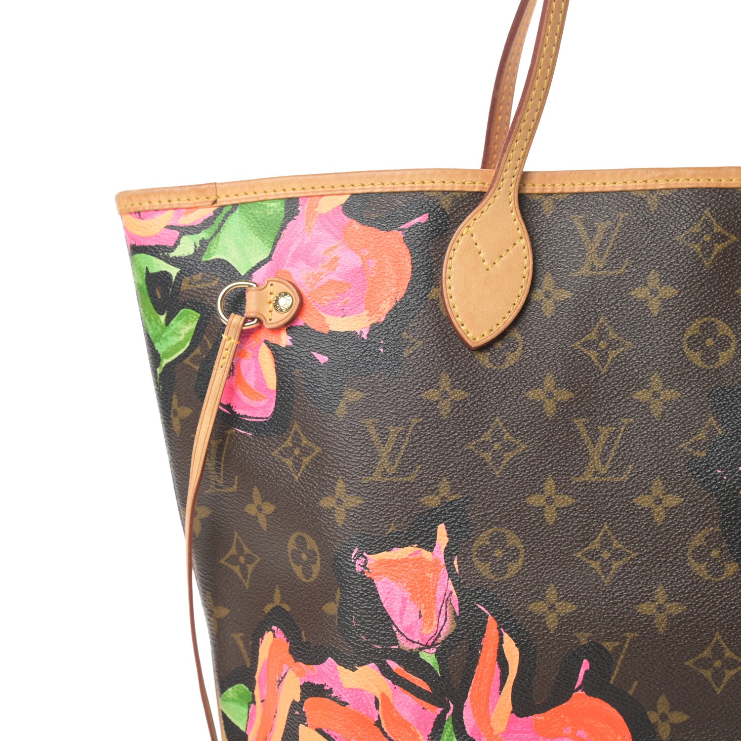 Louis Vuitton Monogram Roses Neverfull MM 8 of 15