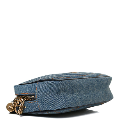 Saint Laurent Denim Matelasse Monogram Mini Lou Camera Bag California Blue 4 of 12