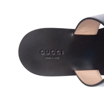 Gucci Calfskin GG Marmont Thong Sandals 38 Black 6 of 9