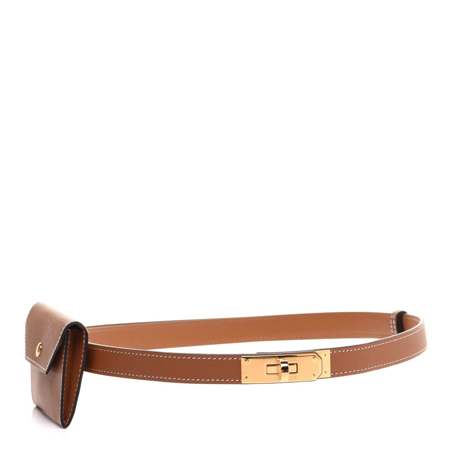 Hermes Epsom Kelly Pocket Belt Gold 1 of 9