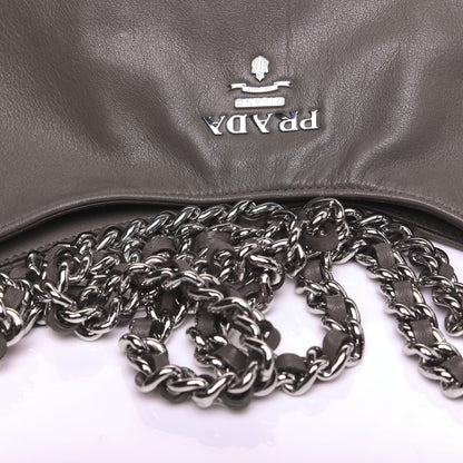 Prada Soft Calf Chain Tote Bambu 10 of 13