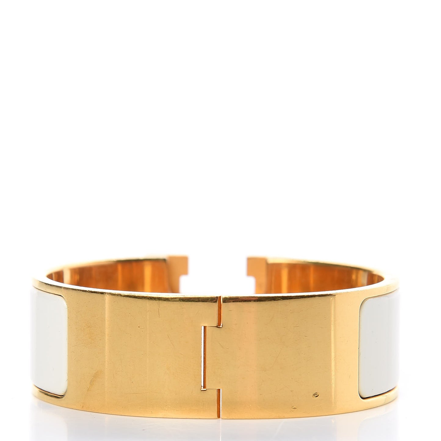 Enamel Wide Clic Clac H Bracelet PM Craie