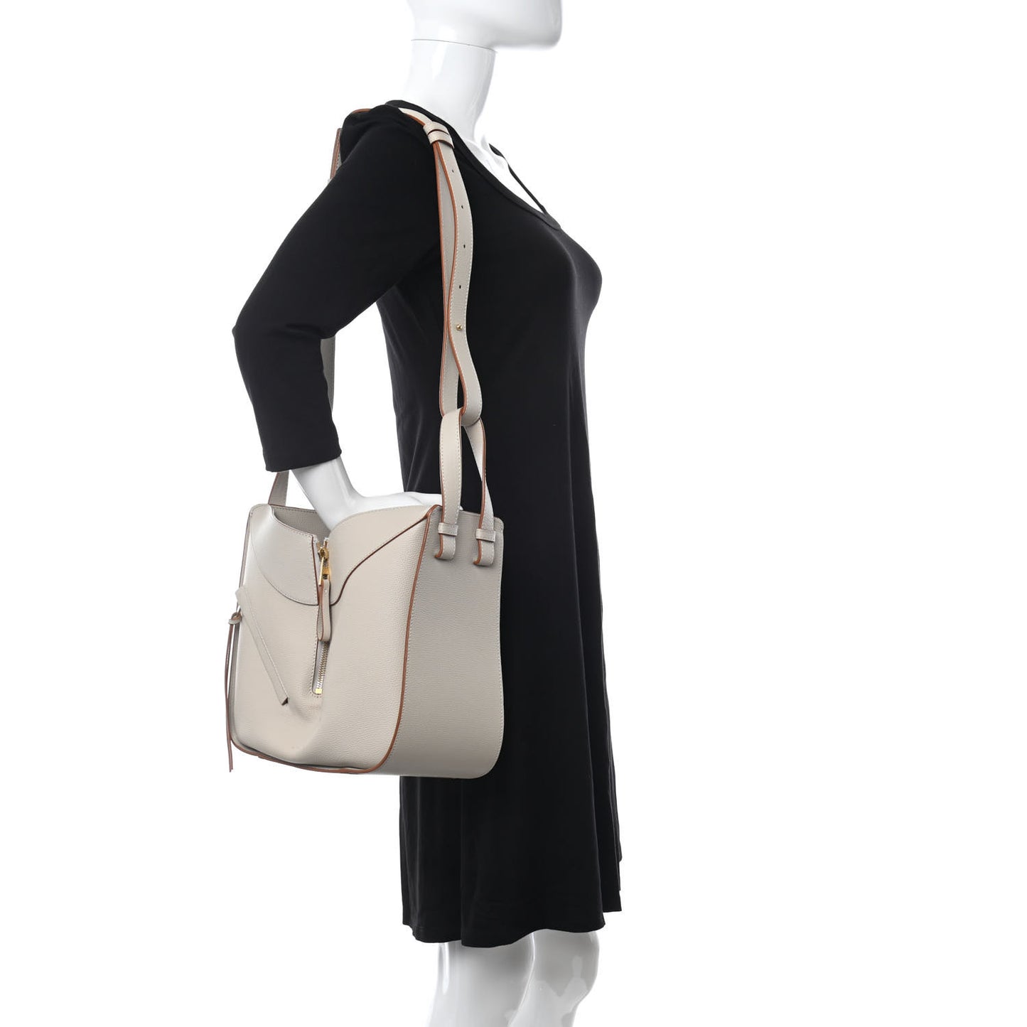 Grained Calfskin Small Hammock Shoulder Bag Light Ghost