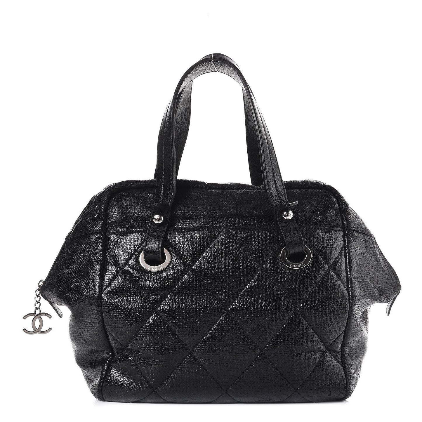 Coated Canvas Paris Biarritz Satchel Black